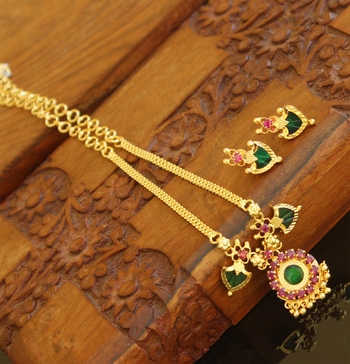 Gold plated Palakka necklace 2