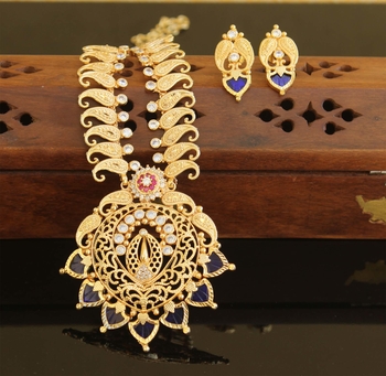 Kerala traditional gold plated necklace 1