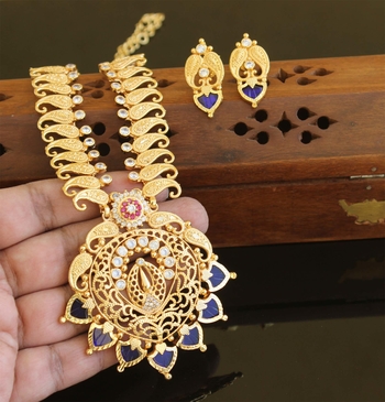 Kerala traditional gold plated necklace 3