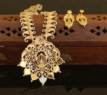 Kerala traditional gold plated necklace 4