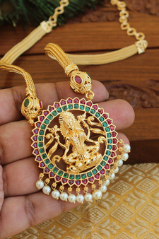 Temple gold plated necklace