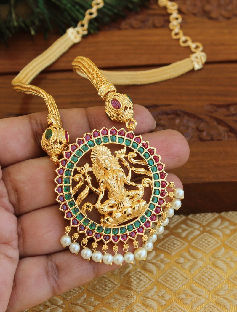 Temple gold plated necklace