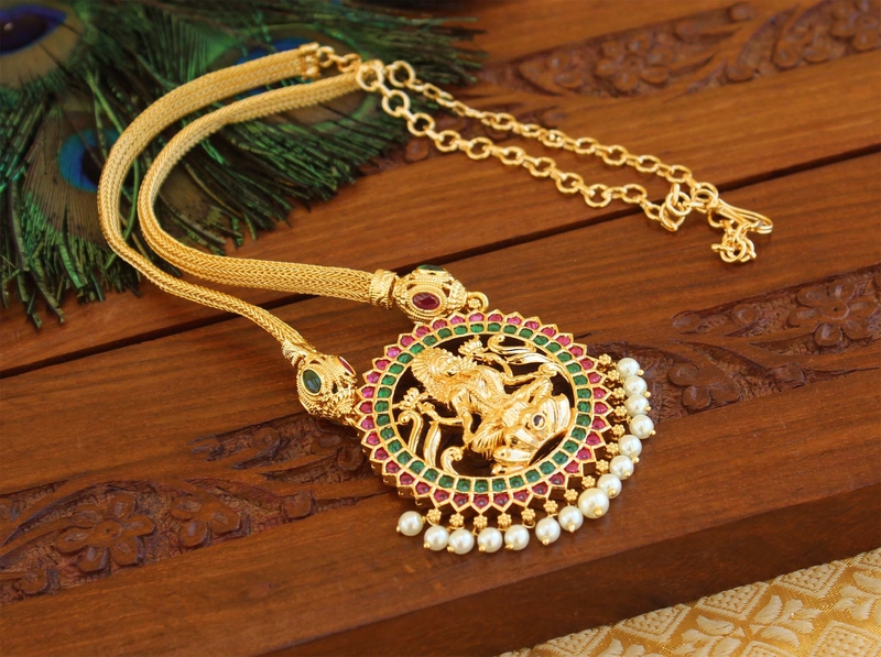 Temple gold plated necklace