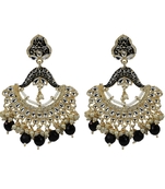Gold Plated Pearl Chandbali Dangle Drop Earrings For Women & Girls