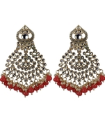 Gold Plated Chandbali Dangle Drop Earrings For Women & Girls