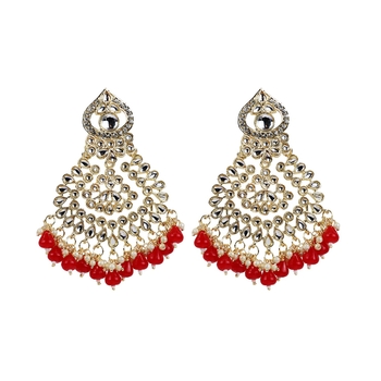 Gold Plated Chandbali Dangle Drop Earrings For Women And Girls 1