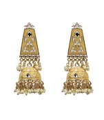Gold-Plated Chandbali Dangle Drop Earrings For Women