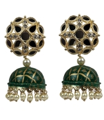 Chandbali Earrings For Women & Girls Featuring Kundan Pearl And A Gold-Plated Finish
