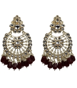 Gold Plated Exquisite Chandbali Earrings - Perfect For Indian Weddings