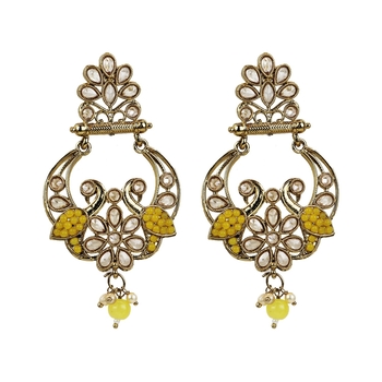 Gold Plated Exquisite Kundan Earrings - Perfect For Indian Weddings 1