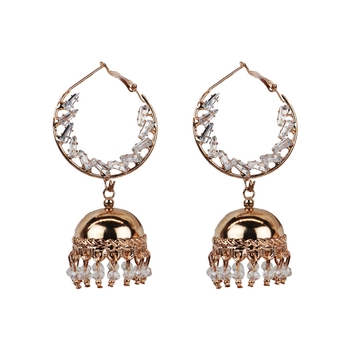 Diamond Studded Copper Earrings For Women And Girls 1