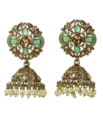 Gold Plated Elegant Diamond Studded Kundan Earrings For Women