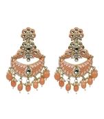 Pink Diamond Kundan Earrings For Women