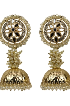 Gold Toned Traditional Jhumki Earring For Women