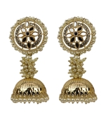 Gold Toned Traditional Jhumki Earring For Women