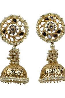 Gold Toned Traditional Jhumki Earrings For Women and Girls