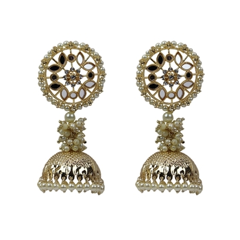 Gold Toned Traditional Earrings For Women and Girls 1