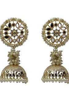 Gold Toned Traditional Earrings For Women and Girls
