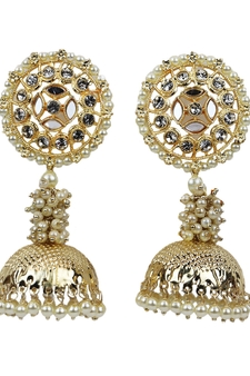 Gold Tone Traditional Jhumki Earring For Women