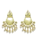 Traditional Light Yellow Dangler Earrings For Women