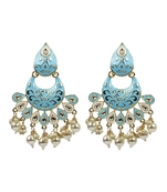 Traditional Blue Dangler Earrings For Women