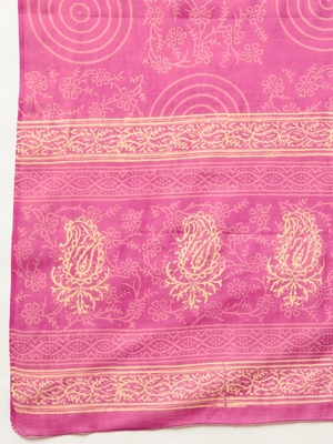 ABHATI BLOCK PRINTED KURTA-PANTS & DUPATTA SET 8