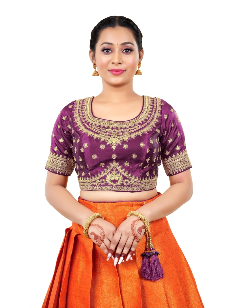 Women Boutique Collection Handwok Viscose Organza Banarasi Semi Stitched Suit with Bottom and Dupatta