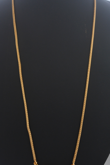 Gold agate mangalsutra