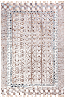 Boho Bathroom Hand Block Printed Rug Flat Woven Kitchen Cotton Area Rug