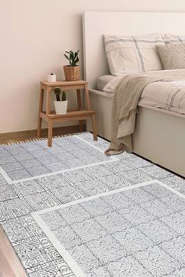 Bohemian Cotton Area Rug Hand Woven Eco- Friendly Kitchen Floor Rug Garden Area Rugs 2