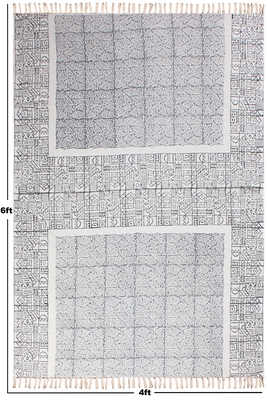 Bohemian Cotton Area Rug Hand Woven Eco- Friendly Kitchen Floor Rug Garden Area Rugs 3