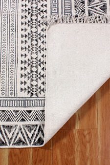 Indian Natural Rug Yoga Kilim Hand Block Printed Dhurrie Garden Area Carpet