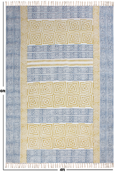 Geometric Area Rug Dining Room Rugs Bedroom Carpet Kilim Area Rug Cotton Durries