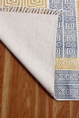 Geometric Area Rug Dining Room Rugs Bedroom Carpet Kilim Area Rug Cotton Durries 4