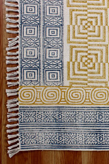 Geometric Area Rug Dining Room Rugs Bedroom Carpet Kilim Area Rug Cotton Durries