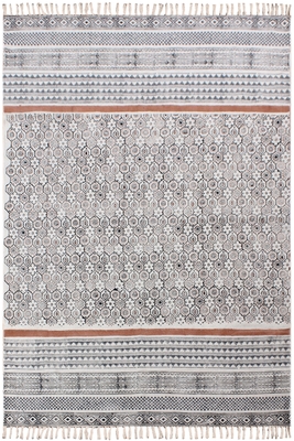 Indian Handwoven Cotton Durries Flat Weave Carpets Outdoor Rug Bathroom Carpet 1