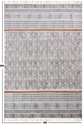 Indian Handwoven Cotton Durries Flat Weave Carpets Outdoor Rug Bathroom Carpet 3