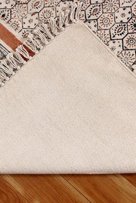 Indian Handwoven Cotton Durries Flat Weave Carpets Outdoor Rug Bathroom Carpet 4