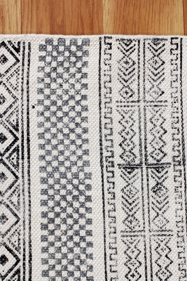 Indian Handwoven Cotton Durries Flat Weave Carpets Outdoor Rug Bathroom Carpet 5