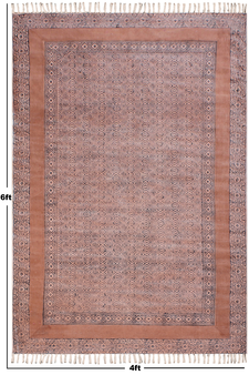 Indian Hand Block Printed Kitchen Carpet Handmade Pure Cotton Rug kilim Area Rug