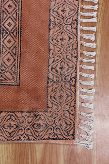 Indian Hand Block Printed Kitchen Carpet Handmade Pure Cotton Rug kilim Area Rug