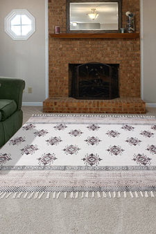 Moroccan Rug Natural Handmade Cotton Durries Dining Room Rugs Living Room Carpets