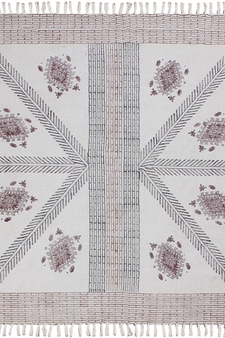 Indian Hand-Woven Rug Hand Block Print Kilim Flat Weave Area Dhurrie Yoga Carpet