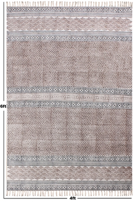 Hand Block Print Garden Yoga Kilim Outdoor Area Dhurrie Indian Flat Weave Rug 3