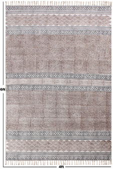 Hand Block Print Garden Yoga Kilim Outdoor Area Dhurrie Indian Flat Weave Rug