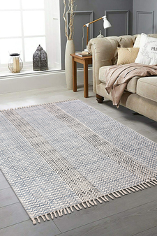 Indian Flat Weave Rug Handmade Pure Cotton Carpet Floor Area Kilim Dhurrie