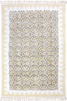 Indian Moroccan Rug Handmade Block Printed Cotton Durries Yoga Mat Outdoor Carpet 1