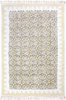 Indian Moroccan Rug Handmade Block Printed Cotton Durries Yoga Mat Outdoor Carpet