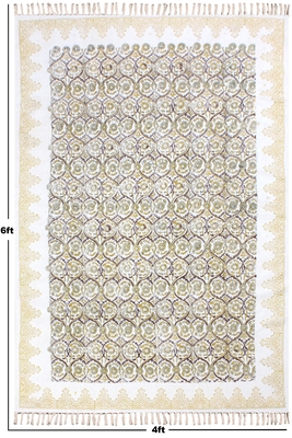 Indian Moroccan Rug Handmade Block Printed Cotton Durries Yoga Mat Outdoor Carpet 3