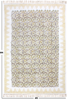 Indian Moroccan Rug Handmade Block Printed Cotton Durries Yoga Mat Outdoor Carpet
